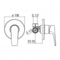 Змішувач для душу вбудований Nobili Nobi NB84108CR - Фото 1